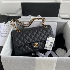 (정품급) 샤넬 클래식 블랙 캐비어 25cm